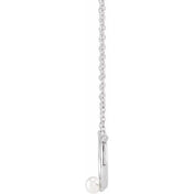 Platinum Cultured Seed Pearl Circle 16" Necklace
