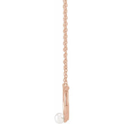 14K Cultured Seed Pearl Circle 18" Necklace