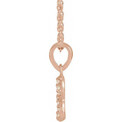 14K .03 CTW Natural Diamond Petite Infinity Necklace 16-18"