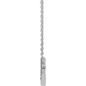 14K Natural Diamond Honeycomb 18" Necklace with .06 CT Diamonds