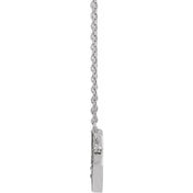 Sterling Silver .06 CT Natural Diamond Honeycomb 18" Necklace