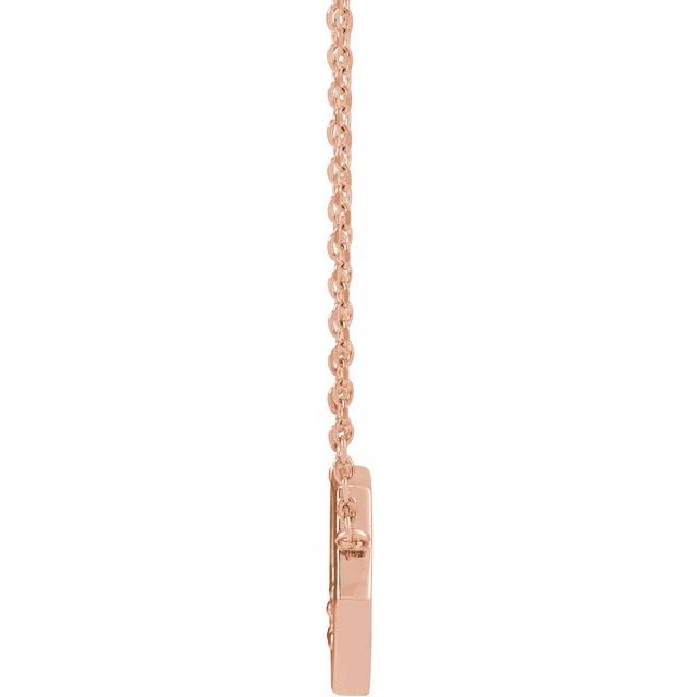 14K .06 CT Natural Diamond Honeycomb 16" Necklace
