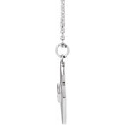 Sterling Silver .05 CT Natural Diamond Disc 16-18" Necklace