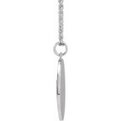 Sterling Silver .08 CT Natural Diamond Disc 16-18" Necklace