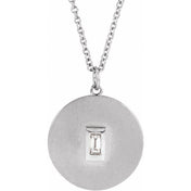 Sterling Silver .08 CT Natural Diamond Disc 16-18" Necklace