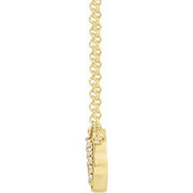 14K .03 CTW Natural Diamond Circle Necklace 18"