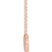 14K .03 CTW Natural Diamond Circle Necklace 16"