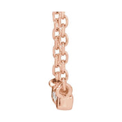 14K .03 CTW Natural Diamond French-Set Bar 18" Necklace