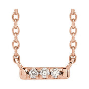 14K .03 CTW Natural Diamond French-Set Bar 18" Necklace