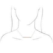 14K 1/4 CTW Natural Diamond Bar Necklace with 16" and 18" Length Options
