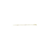 14K Yellow Cultured White Freshwater Pearl 17" Necklace