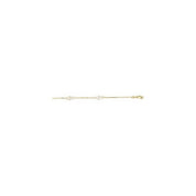 14K Yellow Cultured White Freshwater Pearl 17" Necklace