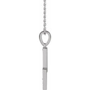 Platinum .08 CTW Natural Diamond Lightning Bolt 16-18" Necklace