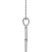 Sterling Silver .08 CTW Natural Diamond Lightning Bolt 16-18" Necklace