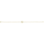 14K Yellow .03 CTW Natural Diamond Circle 6 1/2-7 1/2" Bracelet