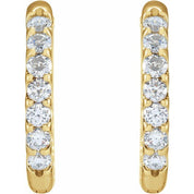 14K Yellow 1 1/8 CTW Natural Diamond Inside-Outside Hinged 18.5 mm Hoop Earrings