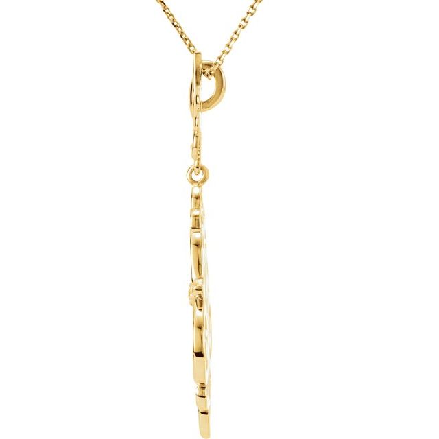 14K Yellow .03 CTW Natural Diamond 18" Necklace