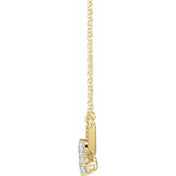 14K Lab-Grown Diamond Two-Stone, French-Set Bar, and Bar Necklace in 16-18" Length