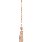 14K Lab-Grown Diamond Two-Stone, French-Set Bar, and Bar Necklace in 16-18" Length