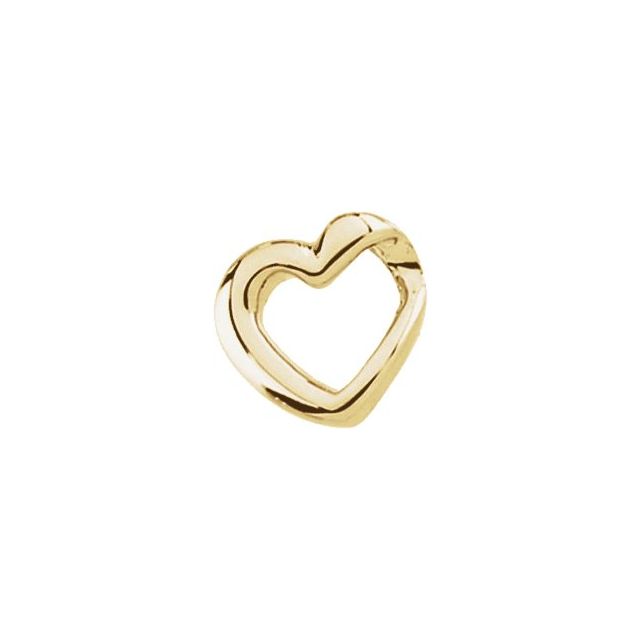 10K Yellow Heart Slide Pendant - Elegant Jewelry by Unknown Brand