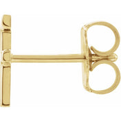14K Yellow Single Initial F Earring