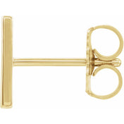 14K Yellow Single Initial H Earring