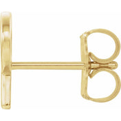 14K Yellow Single Initial P Earring