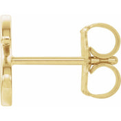 14K Yellow Single Initial S Earring