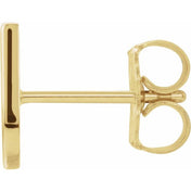 14K Yellow Single Initial U Earring