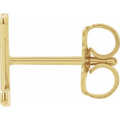 14K Yellow Single Initial Z Earring