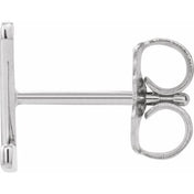 Sterling Silver Single Initial Z Earring
