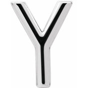 Sterling Silver Single Initial Y Earring