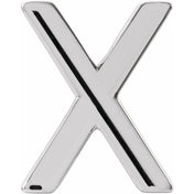 Sterling Silver Single Initial X Earring