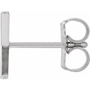 Sterling Silver Single Initial X Earring