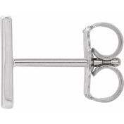 Sterling Silver Single Initial W Earring