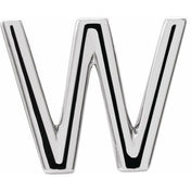 Sterling Silver Single Initial W Earring