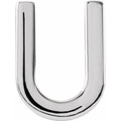 Sterling Silver Single Initial U Earring