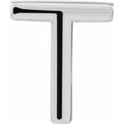 Sterling Silver Single Initial T Earring