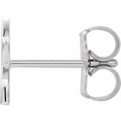 Sterling Silver Single Initial R Earring