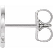 Sterling Silver Single Initial Q Earring