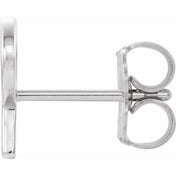 Sterling Silver Single Initial P Earring