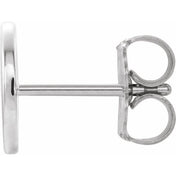 Sterling Silver Single Initial O Earring