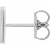 Sterling Silver Single Initial M Earring