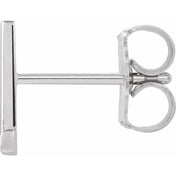 Sterling Silver Single Initial L Earring