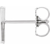 Sterling Silver Single Initial K Earring