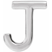Sterling Silver Single Initial J Earring