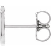 Sterling Silver Single Initial J Earring