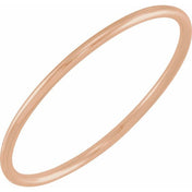 14K Rose Stackable Ring Size 5 - Elegant and Versatile Jewelry