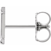Sterling Silver Single Initial I Earring