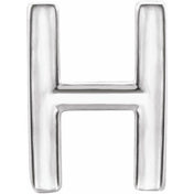 Sterling Silver Single Initial H Earring
